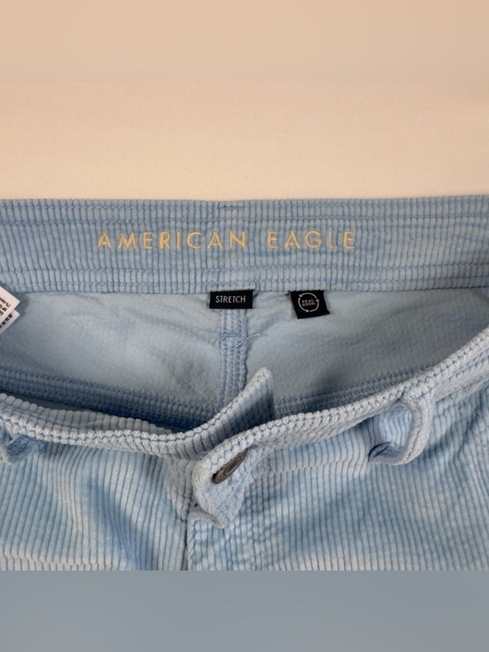 American Eagle Corduroy Cargo Pants Womens High Rise Baggy Wide Leg Skater SZ 6 - Picture 6 of 15